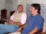 Giorgio con Vittorio della Wilder, in un momento di tregua