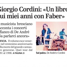 Sul Giornale di Brescia un articolo sul nuovo libro di Giorgio Cordini