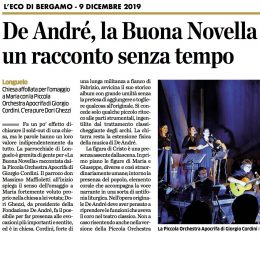 Una recensione di Ugo Bacci del concerto della Piccola Orchestra Apocrifa a Bergamo